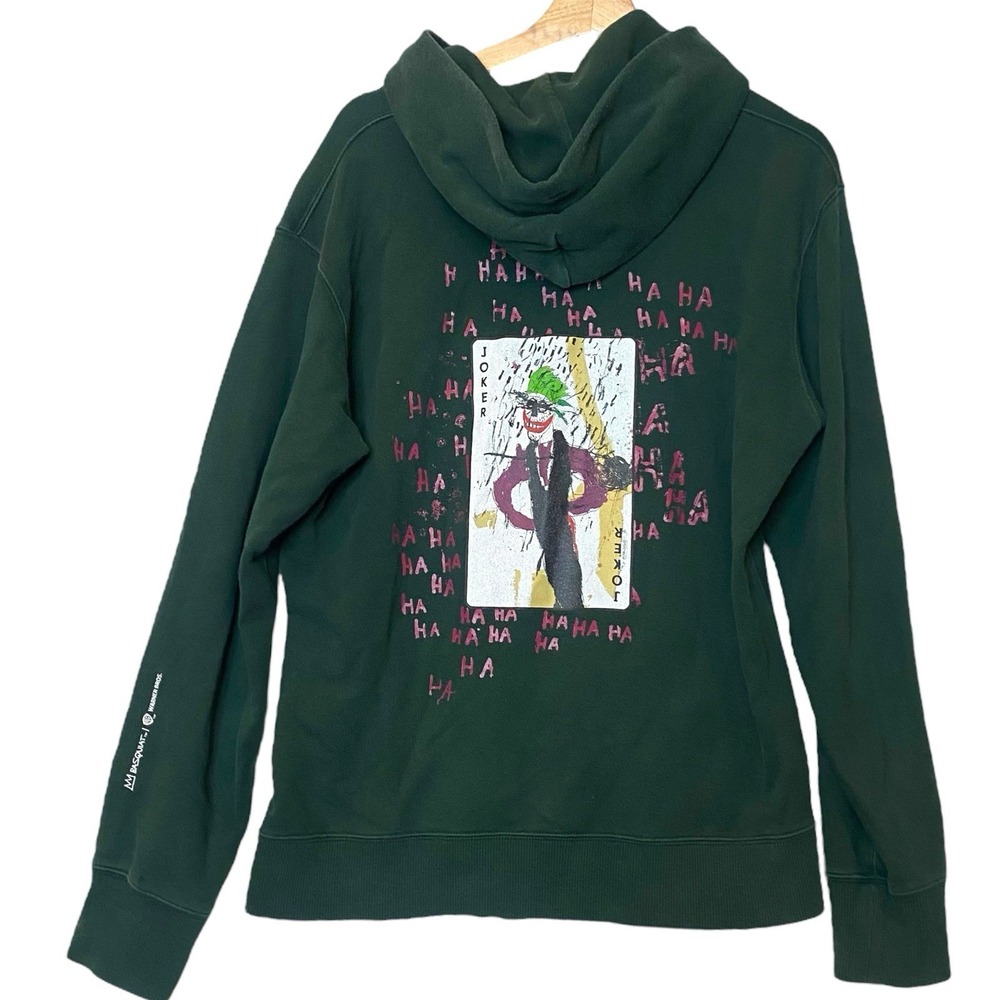 Uniqlo x Jean Michel Basquiat Joker Hoodie Mens M Batman DC Comics Goth Thrashed